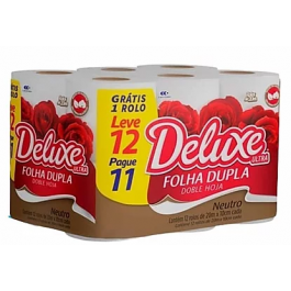 Papel Higiênico Deluxe Folha Dupla Leve 12 Pague 11