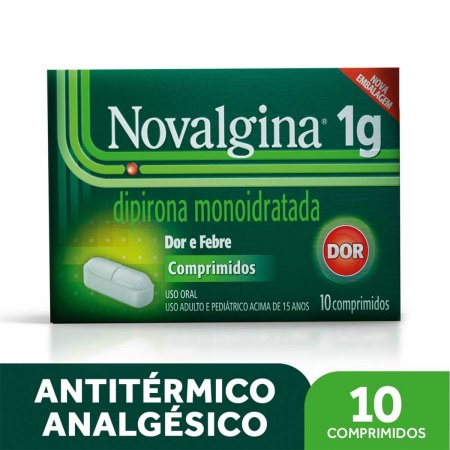 Novalgina Dipirona Monoidratada 1g 10 comprimidos
